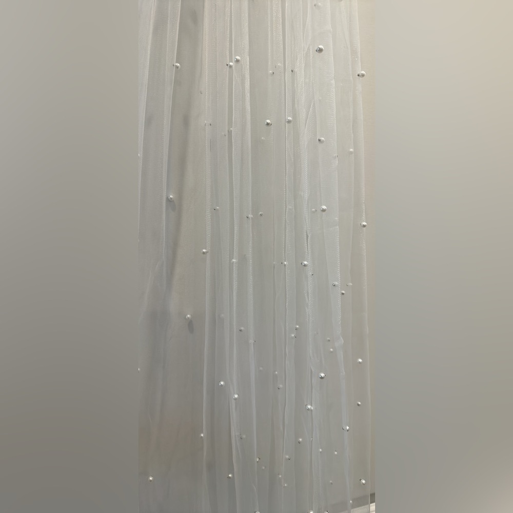 Cathedral-Length Pearl Wedding Veil
